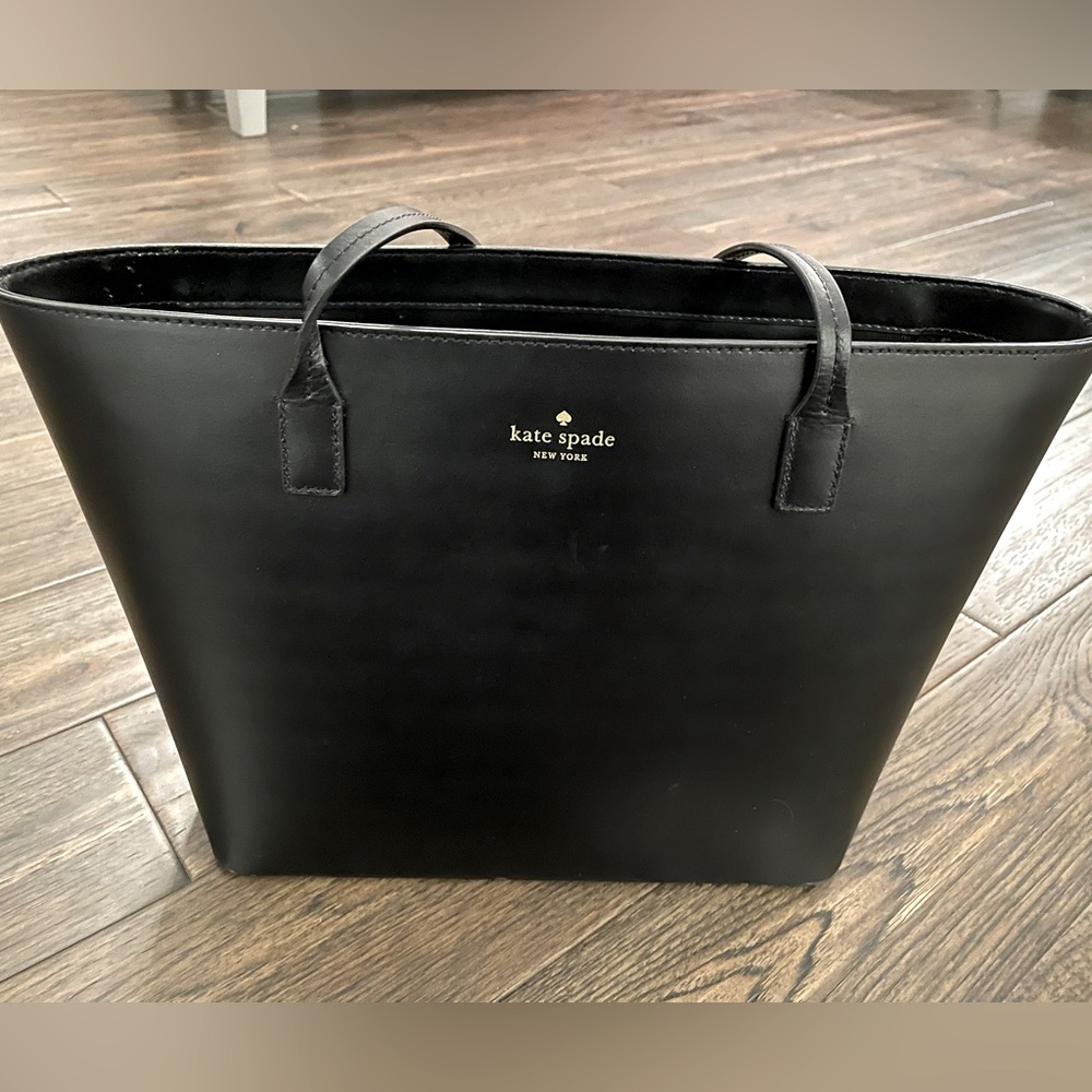 Black Kate Spade tote - medium size.